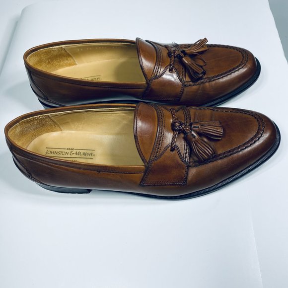 Johnston & Murphy  Cellini Tassel Brown Dress loafers Mens Size  9 1/2 M main image 7